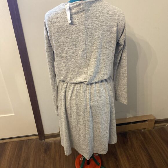 NEW Banana Republic Size S Gray Elastic Waist Side Maxi Shirt Dress NWT - Picture 5 of 8